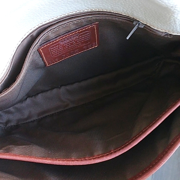 VTG COACH CREAM LEATHER CROSSBODY 9LX11W. - Picture 6 of 11